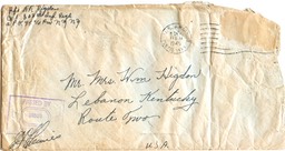 1945-02-14 - Letter AA - envelope - 3.875 X 7.5