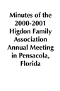 2000-2001 HFA Annual Meeting Minutes