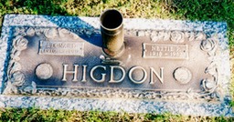 Leonard and Nettie Higdon graves marker