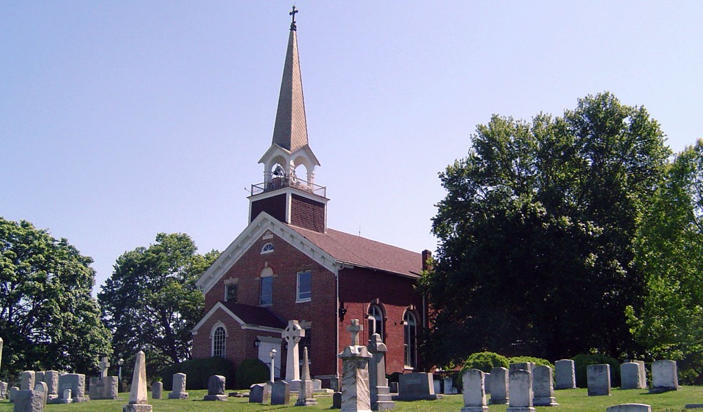 St Ignatius Parish Church over Cemetery Jesuit website Jesuits org